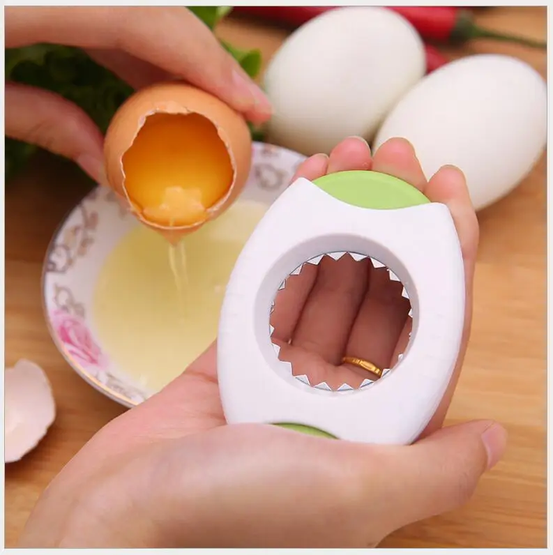 Новые Кухня яйцо резак яйца приготовленные шеллером разорвать оболочку пилинг