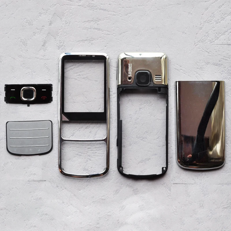 BINYEAE металлический полный корпус для Nokia 6700 6700C фронтальная рамка+ Средний+ задняя крышка+ английская/Русская клавиатура