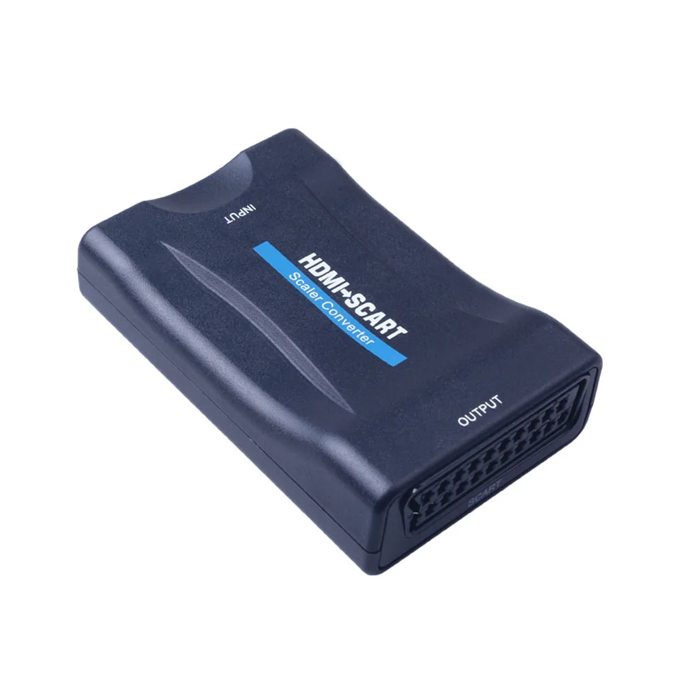 Высококлассный преобразователь HDMI в SCART Видео Аудио AV сигнальный адаптер HD