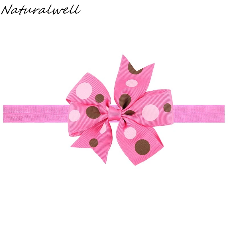 Лента-ободок с принтом Naturalwell для девочек эластичные резинки волос бантиком