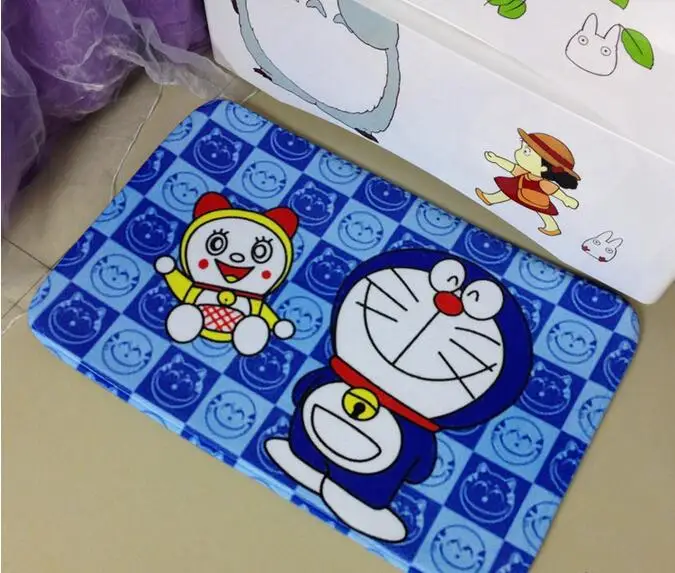 Бесплатная доставка маленький ковер Doraemon Мультяшные голубые коврики для спальни
