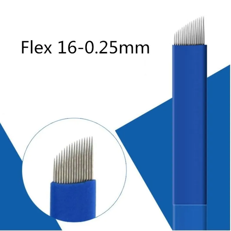 

0,25 мм гибкий 16/17/18 микроблейдинг Tebori лезвия для перманентного макияжа бровей татуировки затенение лезвие для 3D Ручка для татуировки