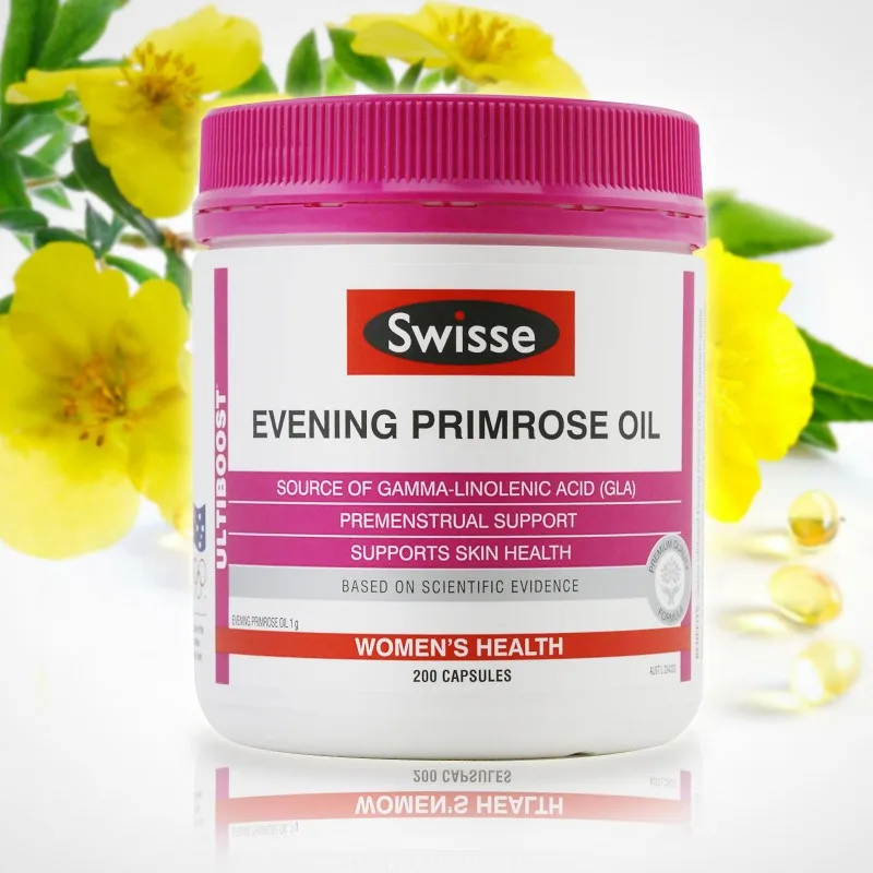 

Australia Swisse Evening Primrose Oil EPO GLA Support Women Healthy Menstrual Cycle Help with Premenstrual Syndrome PMS Symptoms
