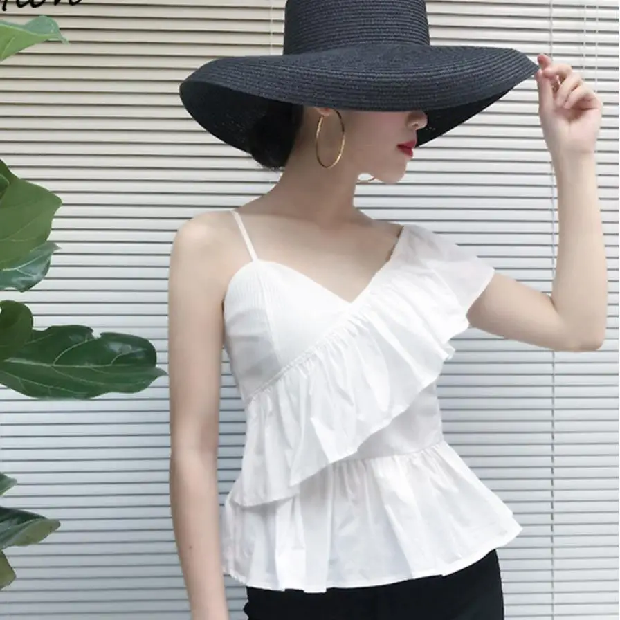 Топ на бретельках с V-образным вырезом без рукавов | Женская одежда