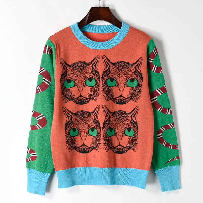 Осенне-зимний свитер для женщин 2020 Новый подиумный дизайн джемпер с узором в виде