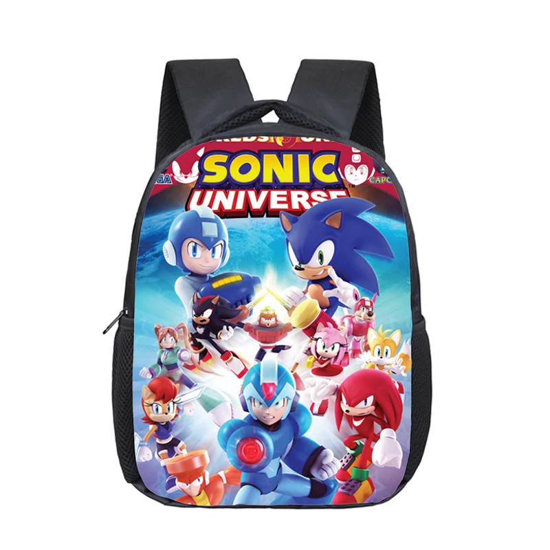 Горячая Распродажа, рюкзак Super Mario Bros Sonics, Детская сумка, красивая сумка с принтом Mario Sonic, сумка для детского сада