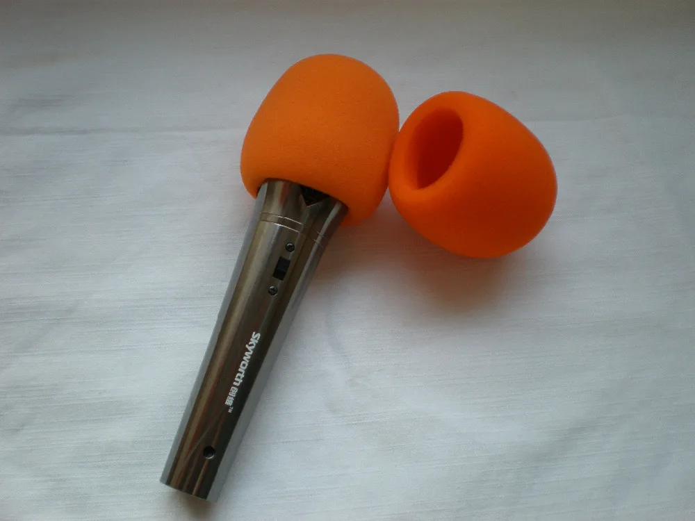 Бесплатная доставка 5 шт./лот оранжевая накладка на микрофон поролоновая щит для