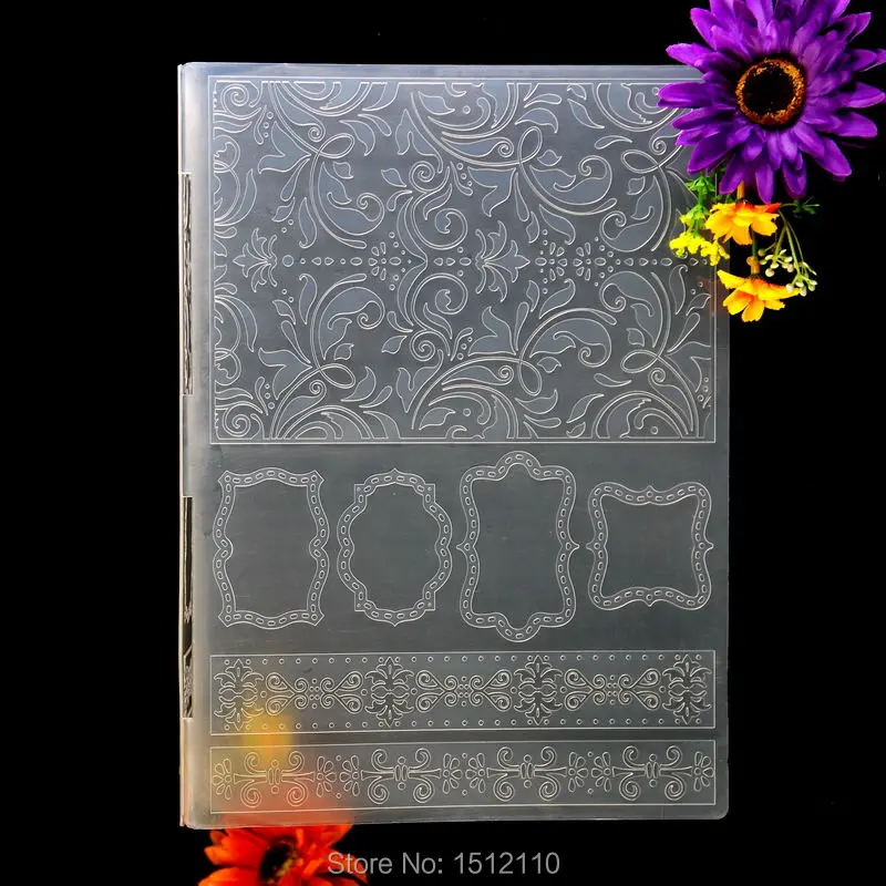 Рамка с листьями формата A4 пластиковая папка для тиснения скрапбукинга альбом