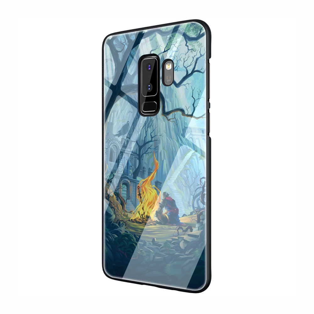 Dark souls закаленное Стекло чехол для телефона чехол для samsung Galaxy S7 край S8 9 10, 8, 9, 10, плюс A10 20 30 40 50 60 70 - Цвет: G2
