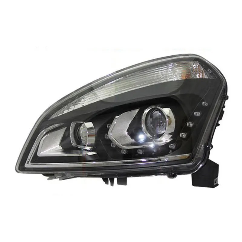 No light bulb Автомобильный Стильный чехол на голову для Nissan Qashqai фары 2008- светодиодный Qashqai фары DRL линзы двойной луч Биксенон HID - Цвет: No light bulb