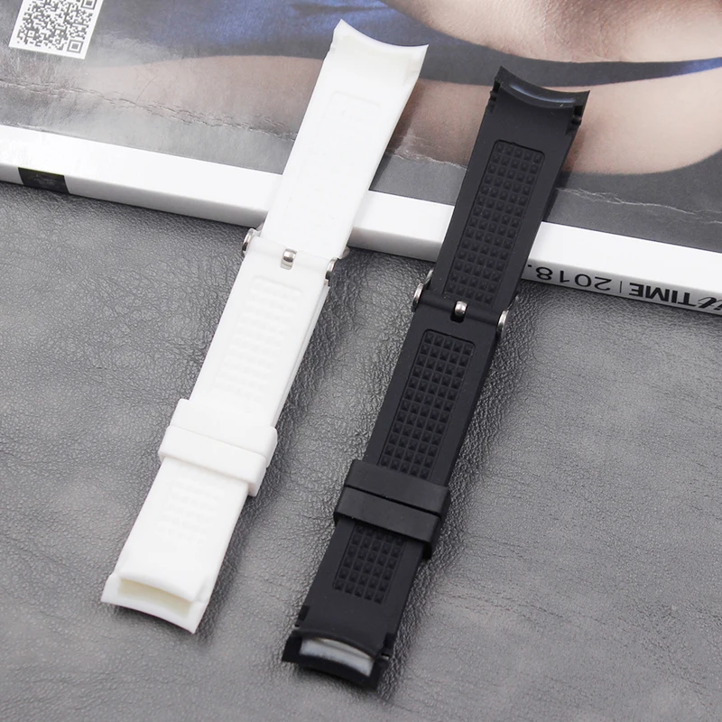 Silicone strap 18mm ladies sports waterproof men's and women's strap accessories buckle