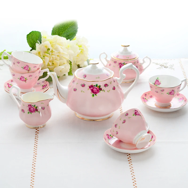 Juego de tazas de caf&eacute; de porcelana de hueso, utensilios de bar de bebidas para el hogar europeo, combinaci&oacute;n de taza y platillo-0