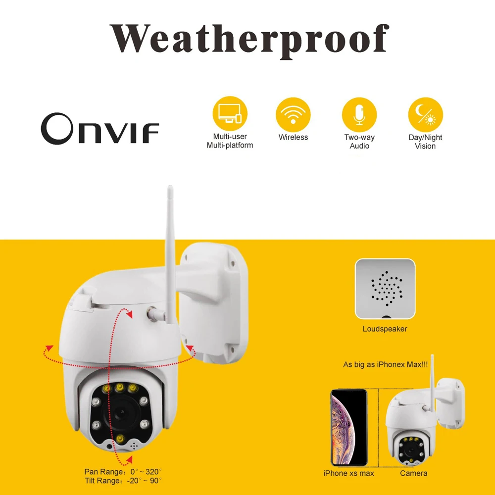 WestMile 2.0MP H.264 Мини 2 5 дюймов PTZ скоростной купол wifi ONVIF ip-камера наружная