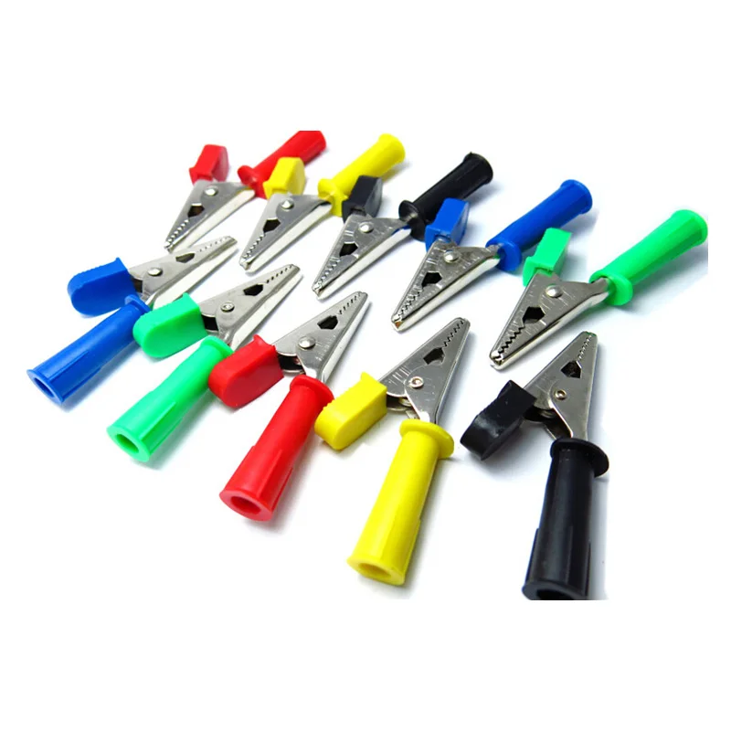 «Зажим типа «крокодил» Тестовый зажим красный/черный/желтый/синий ...