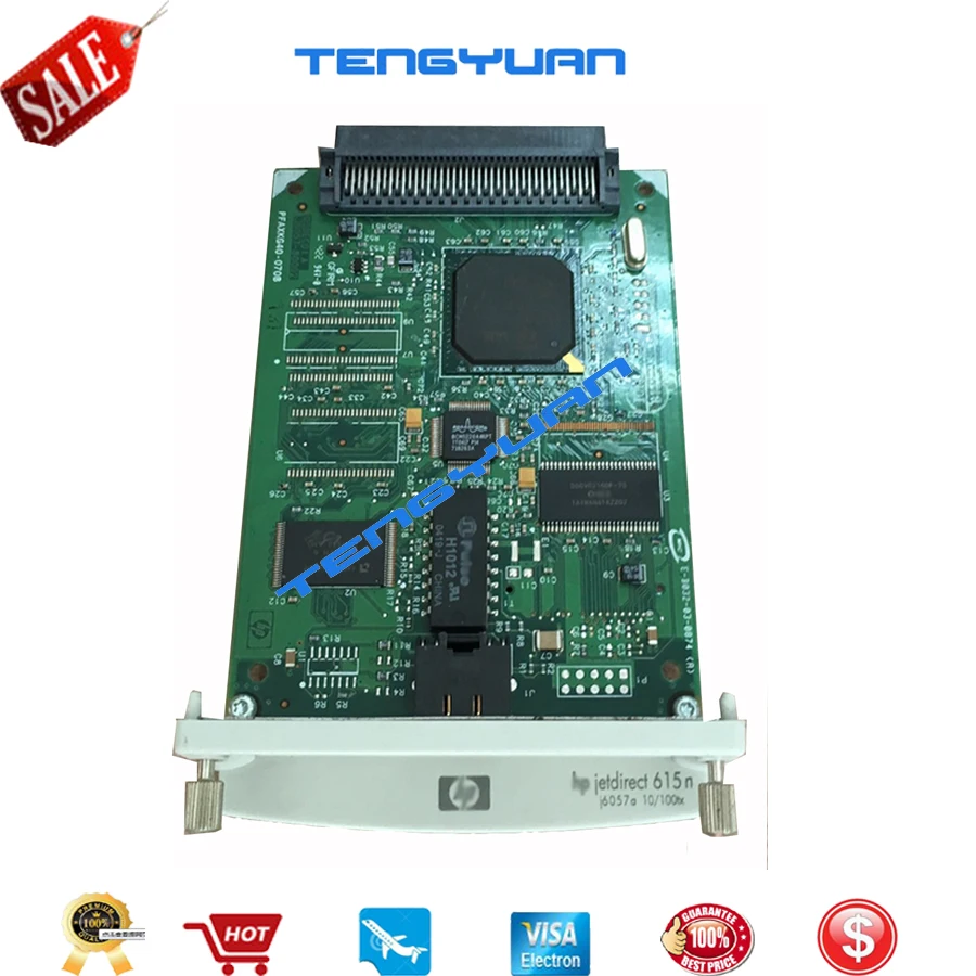 JetDirect-tarjeta de red de servidor de impresión interna, dispositivo Ethernet para impresora hp615N J6057A 10/100tx, hp 500 510 y trazador de diseño