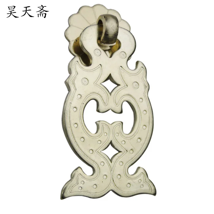 

[Haotian vegetarian] antique Chinese Ming and Qing furniture door drawer handle HTE-195 Ssangyong copper-nickel alloy No.