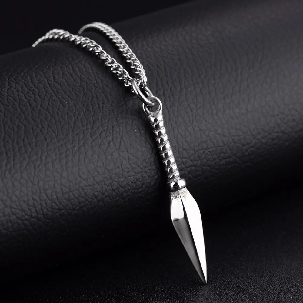 Bela Personalized Men's 48mm Spearhead Necklace in Stainless Steel | Украшения и аксессуары