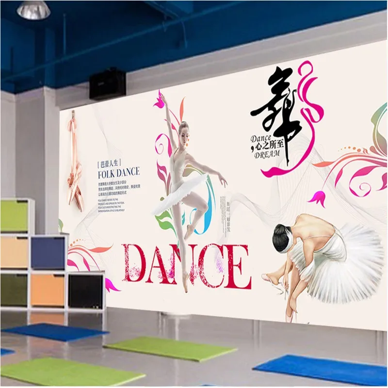 Современный фон для йоги фитнеса клуба танцевальной комнаты балета студии