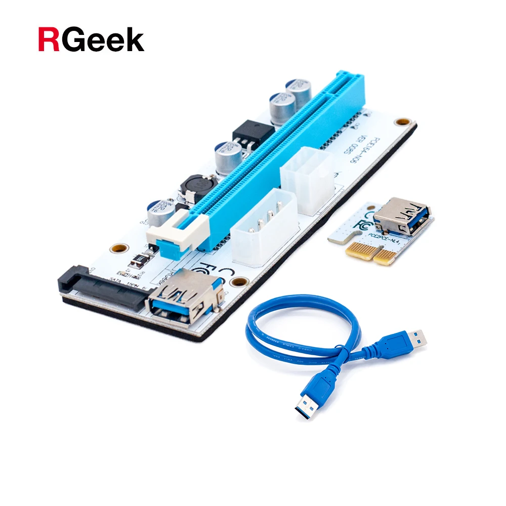 100 пакетов белый 3 в 1 4pin 6pin sata PCI-E Express 1X 4x 8x 16x удлинитель PCI E USB Riser 008S карта адаптера