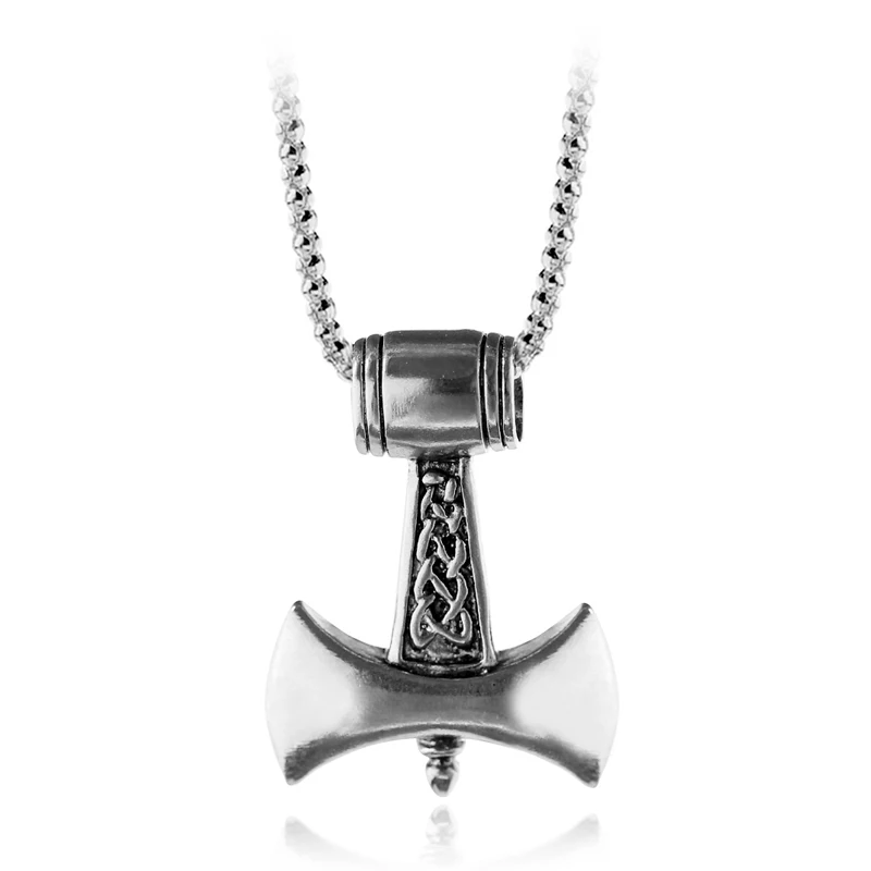 Панк винтажная цепочка викингов Odin's Ravens Of Thor's Hammer Mjolnir скандинавский топор