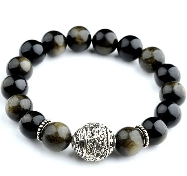 Браслет ручной работы из бисера винтажный браслет серебра 925 пробы с драконом