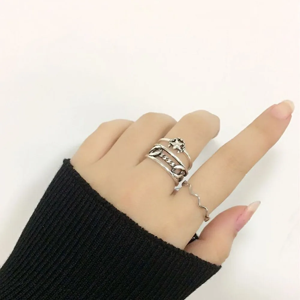 Простые волнистые кольца индивидуальность регулируемое Открытое кольцо плавный