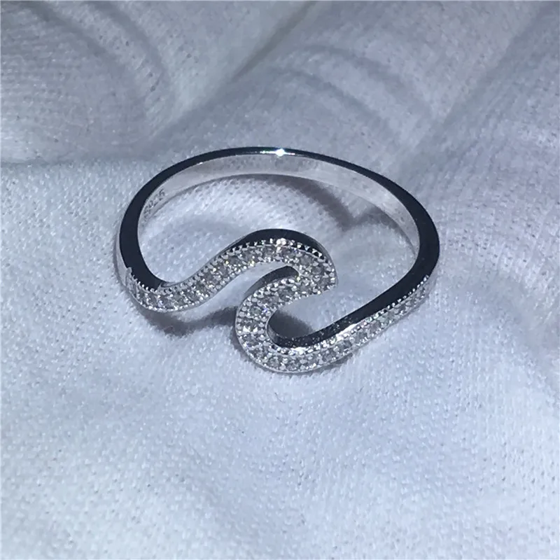 Vecalon Unique Jewelry Real Soild 925 Sterling Silver ring 5A Zircon Cz Engagement wedding Band rings for women Bridal Gift | Украшения и