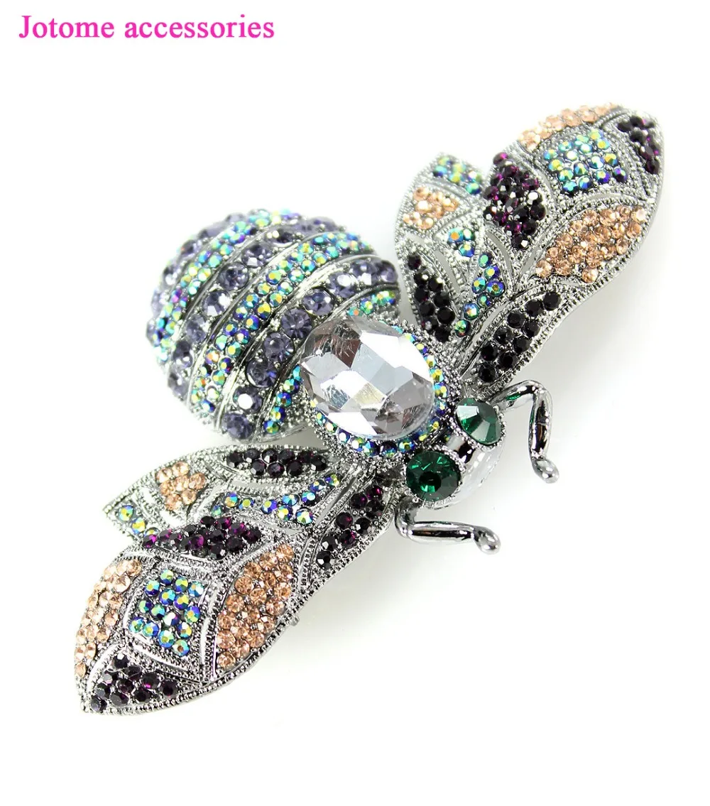 Оптовая продажа Броши Стразы в виде шмеля ювелирные изделия пчелы украшение для