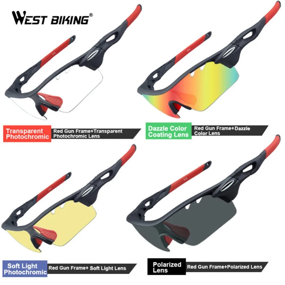 WEST BIKING фотохромные поляризованные велосипедные очки, обесцвечивающиеся очки для верховой езды, рыбалки, велосипедные солнцезащитные очки UV400, велосипедные очки