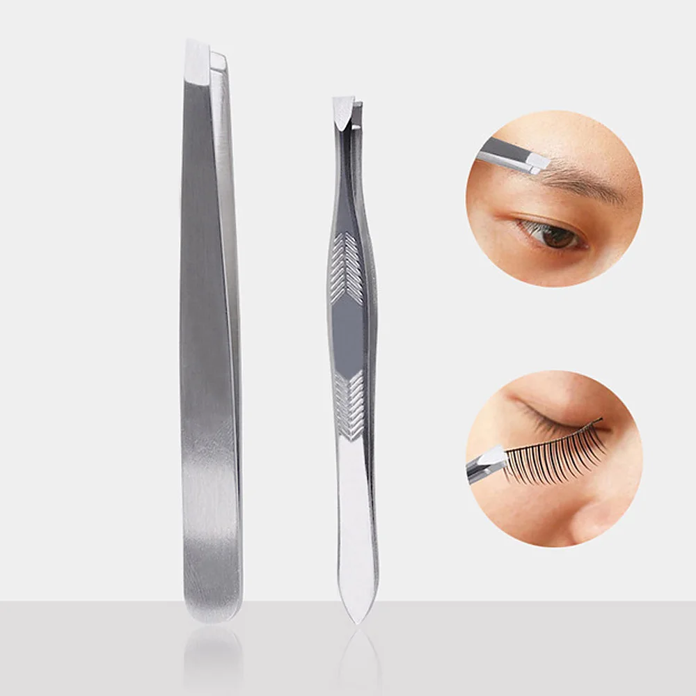 1 шт. пинцет для бровей из нержавеющей стали зажим волос носа конический и плоский