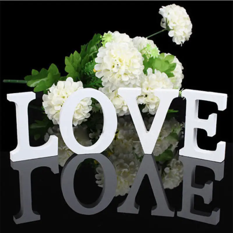 1 шт. украшения дома деревянные буквы алфавита слово свободностоящая на свадьбу