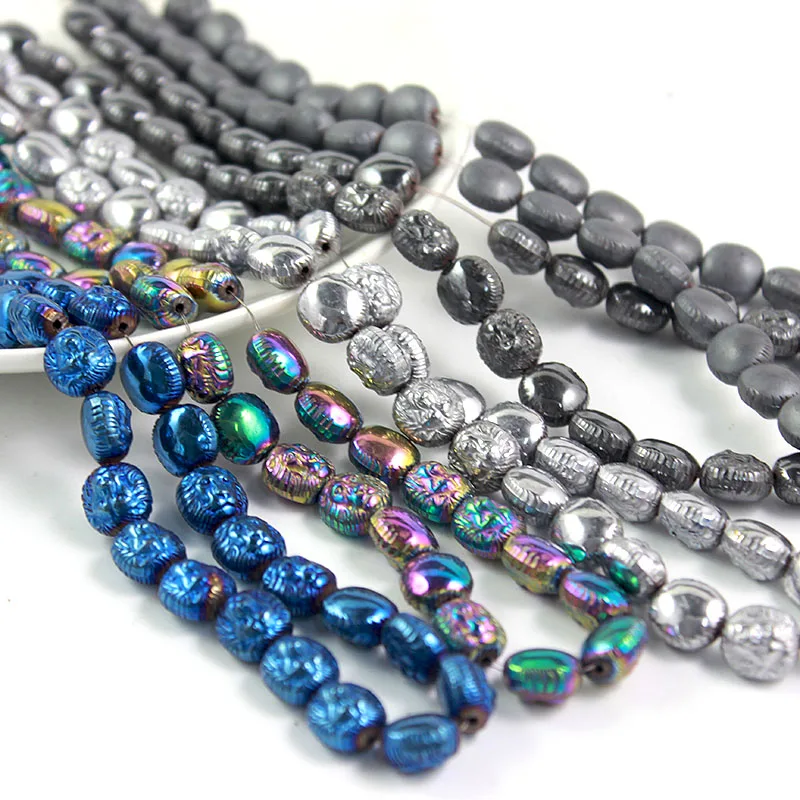 Бусины россыпью в виде головы льва из гематита 10 цветов|Бусины| |