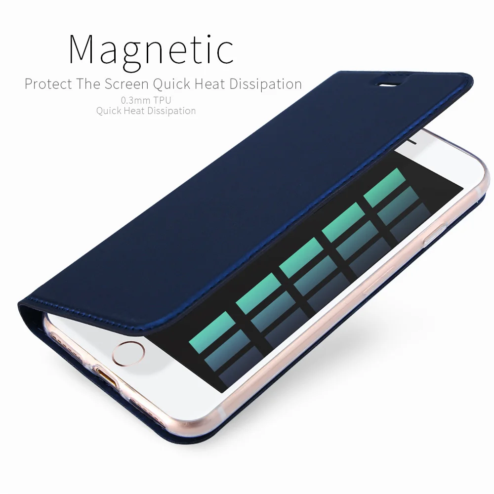 For iPhone 7 Case Wallet DUX Brand Magnetic Flip Card Stand PU Leather 7/7 Plus/6/6S/6 Plus/6S Plus Phone Cases |