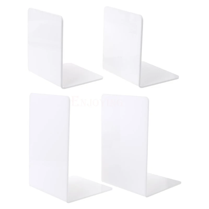 2 шт. белый акриловый L образный органайзер для книг держатель настольных