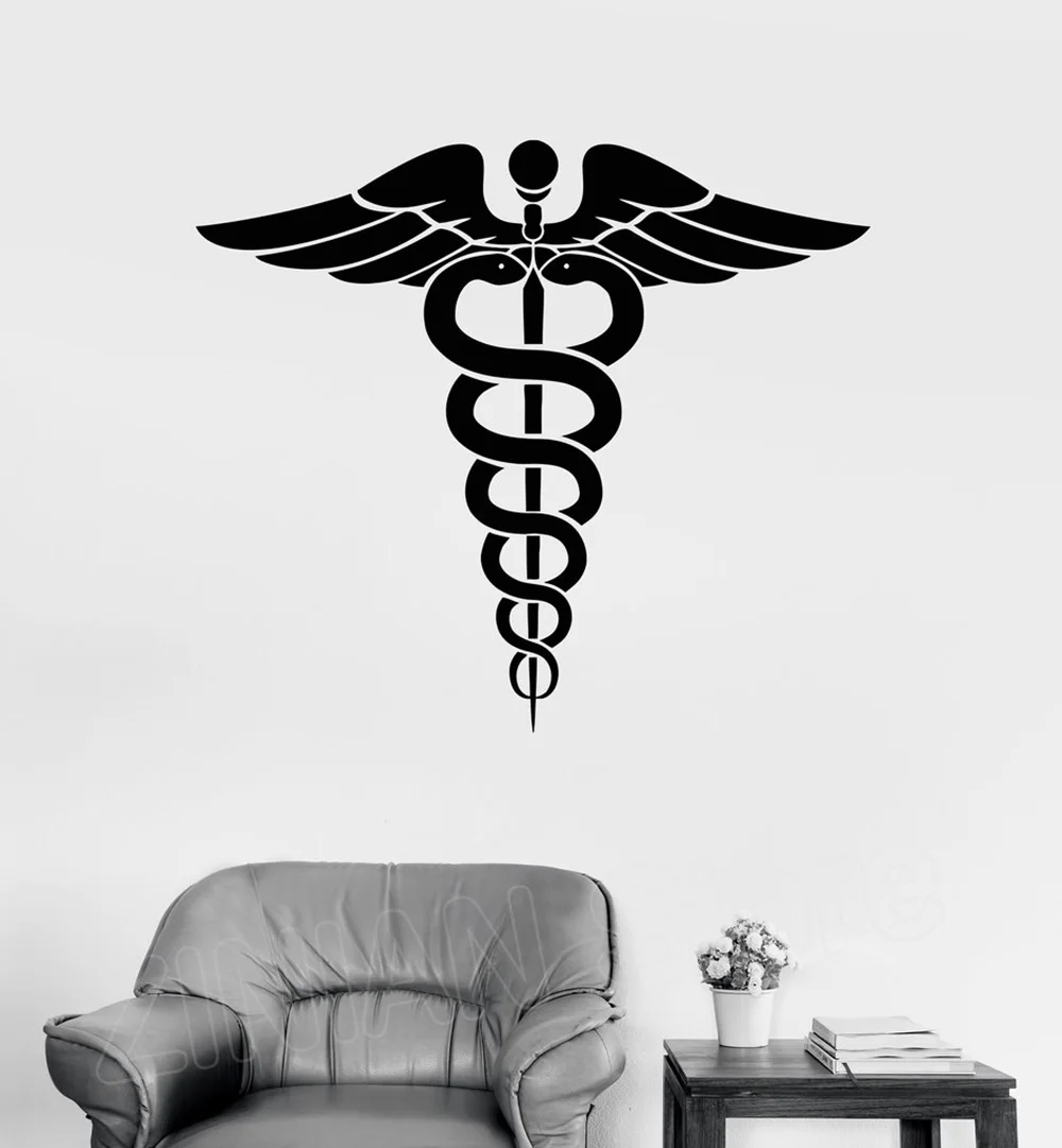 Виниловая наклейка на стену Caduceus наклейки с лекарствами аптеками здоровьем