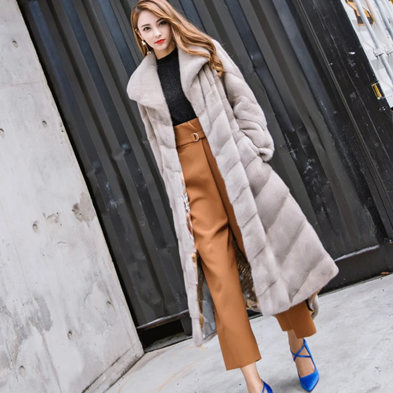 Женское вельветовое пальто LVCHI повседневное Свободное макси в стиле ласточкин