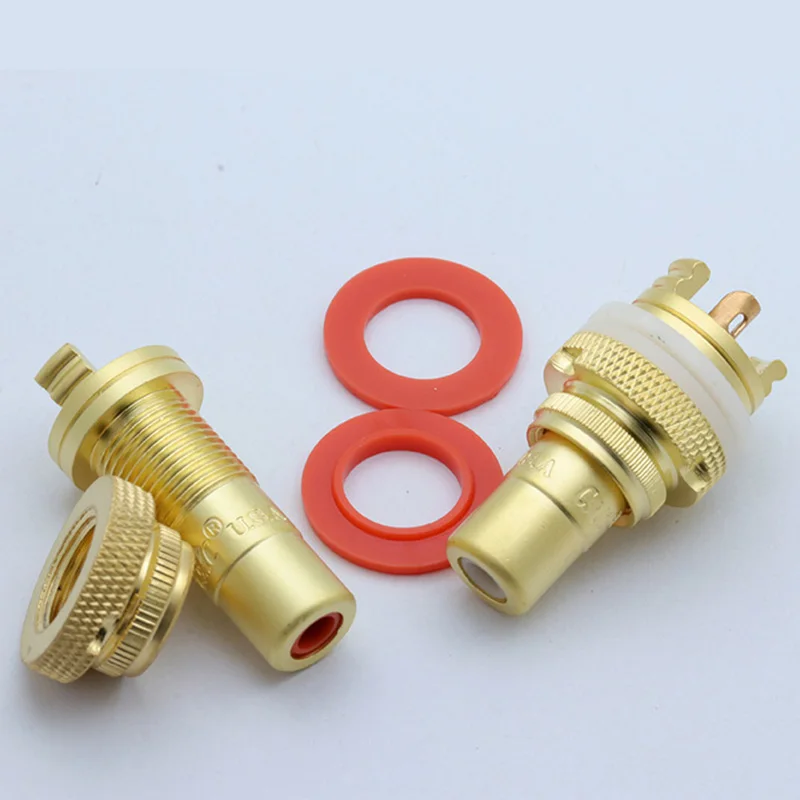 

20Pcs/10Pairs Luxury Silver plated RCA Jack Terminals pom insulation High-end RCA Socket Adapter AV Terminal Phono Connector