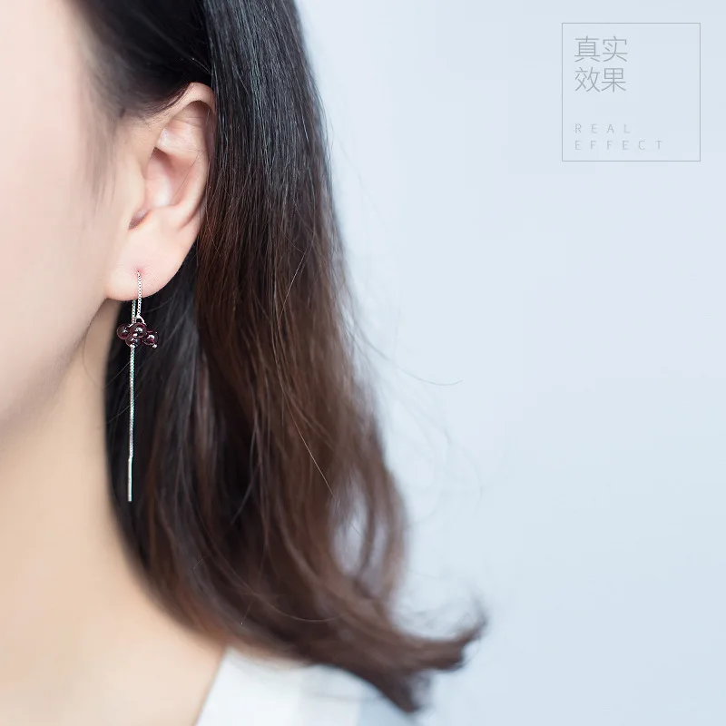 1 пара новых. Женские серебряные серьги подвески Длинные украшения GTLE1130|pull long|pull