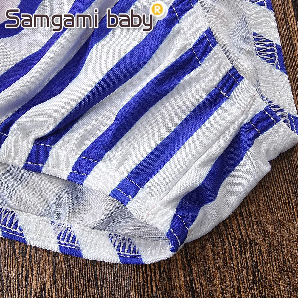 SAMGAMI пляжная одежда для малышей летняя девочек плотно прилегающий эластичный