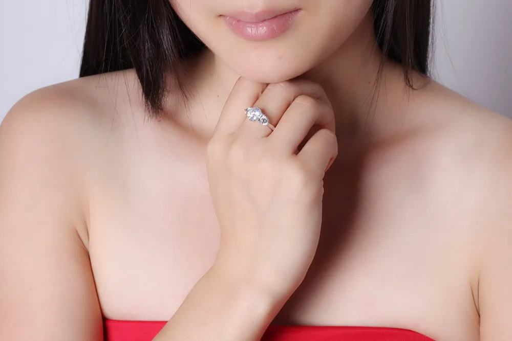 Кольцо из белого золота с муассанитом 3 2 карата и бриллиантами|ring for|rings for herring luxury