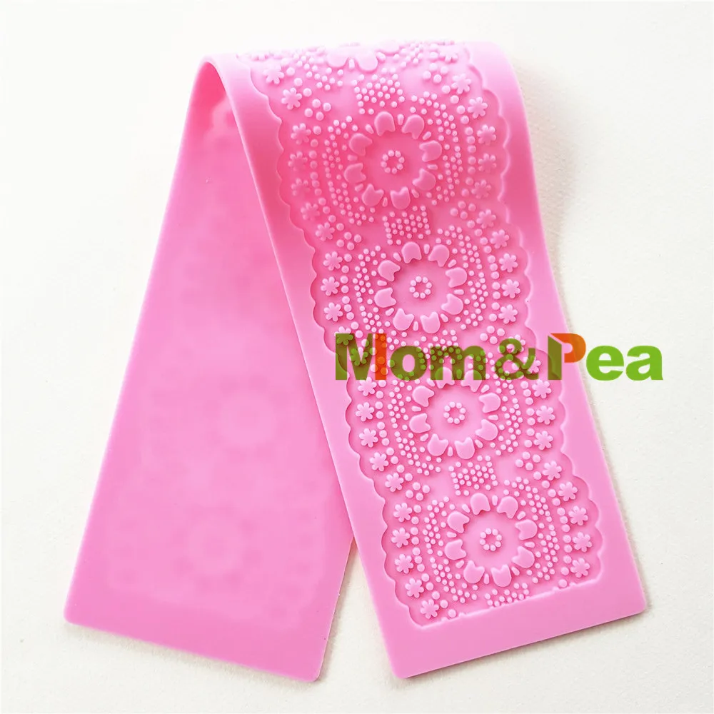 Бесплатная доставка силиконовая кружевная форма Mom & Pea GX168 цветок большого