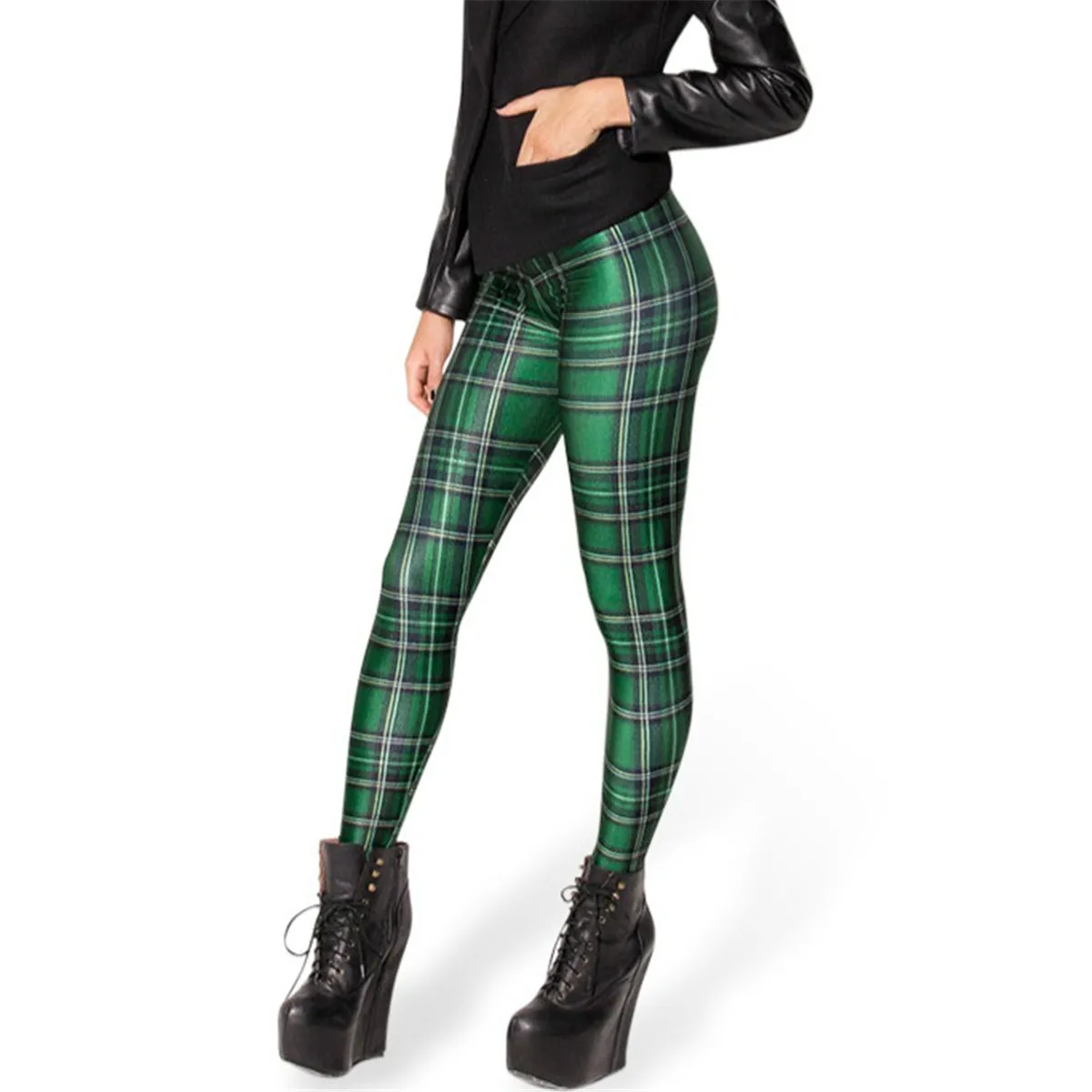 Женские облегающие джинсы Стрейчевые брюки карандаш в полоску с принтом