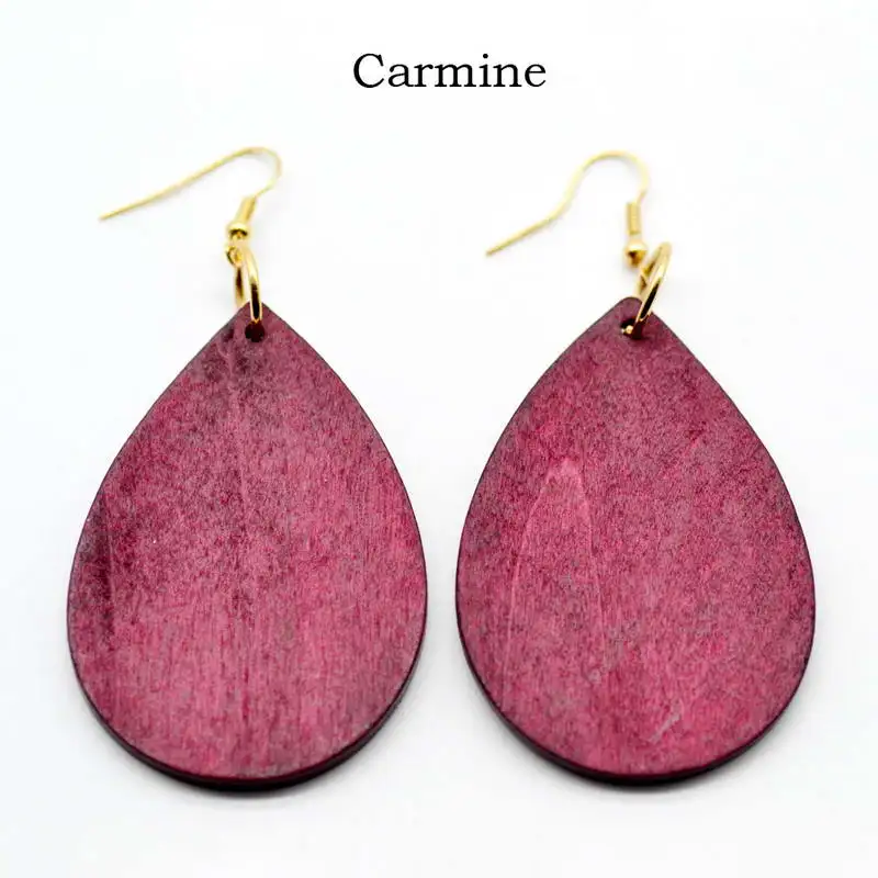 Женские деревянные серьги капельки с монограммой ZWPON новые модные ювелирные