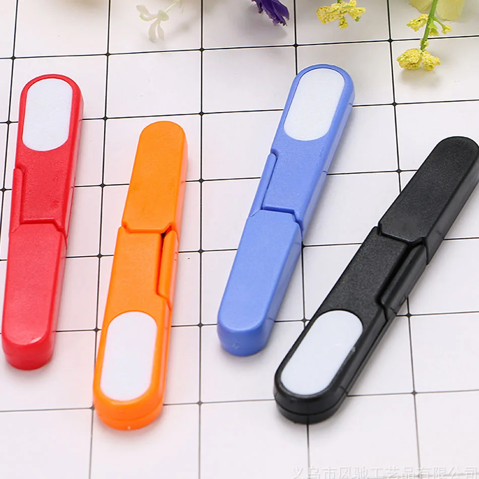 

Cross-stitch scissors U-shaped fishing wire color plastic cover safety scissors