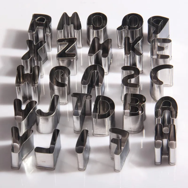 26 буквенный принт Нержавеющая сталь трафареты для нарезки печенья с надписью LOVE