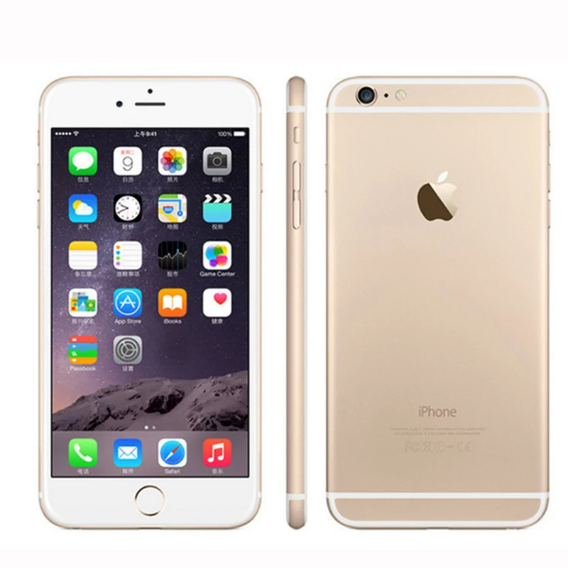 Разблокированный Apple iPhone 6 plus двухъядерный 16 Гб/64 Гб/128 ГБ rom 5," IOS 8MP камера 4K видео LTE отпечаток пальца одна SIM смартфон