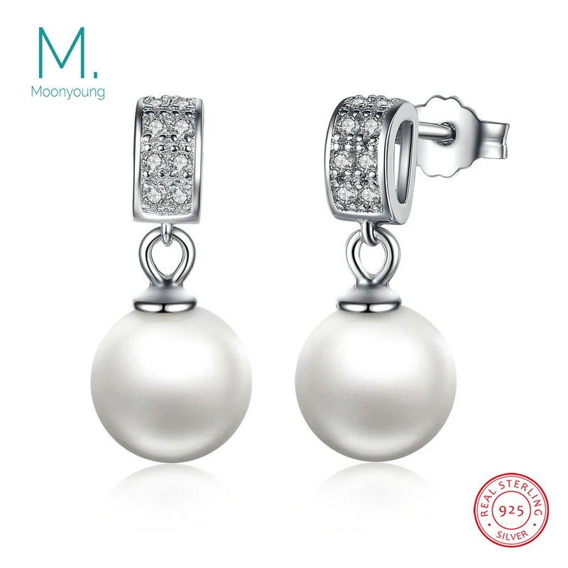 Подлинный Реальный Стерлингового Серебра 925 Свадьба Обручальное Серьги Большой