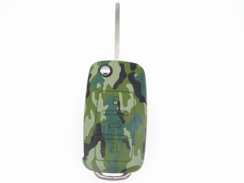 AUTEWODE силиконовый чехол для автомобильного ключа VW Golf Bora Jetta POLO Passat Skoda Superb Octavia Fabia