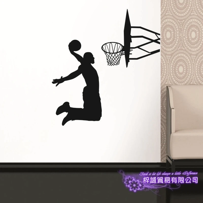 Наклейка Dunk с Баскетбольным игроком автомобильная наклейка Спортивная