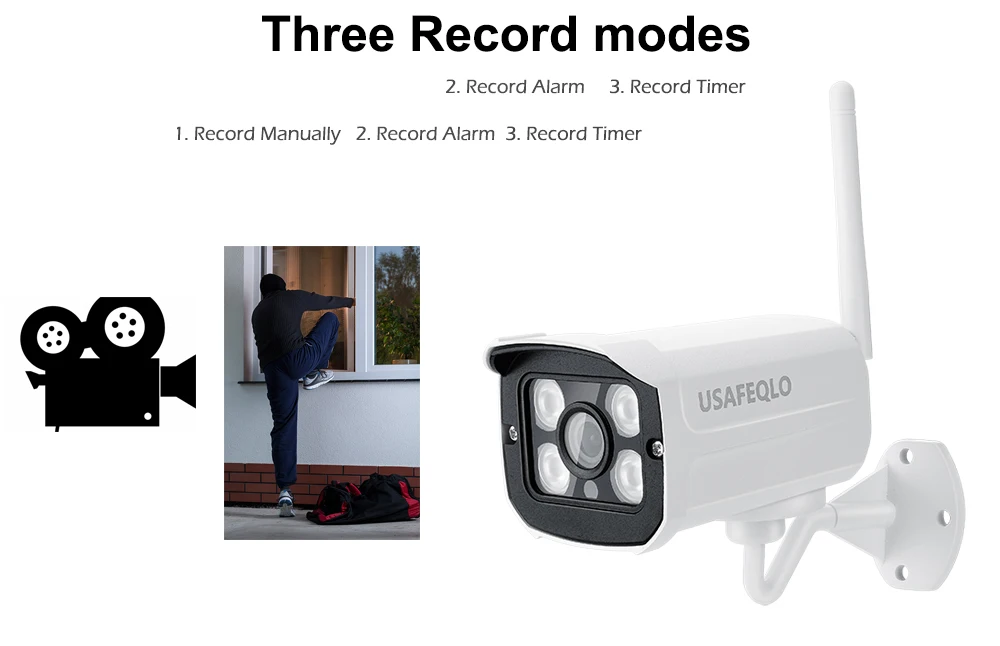 USAFEQLO IP камера Wifi 1080P 960P 720P ONVIF Беспроводная Проводная P2P CCTV цилиндрическая